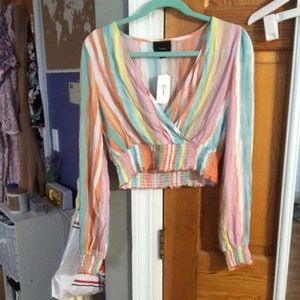 Long sleeve crop top